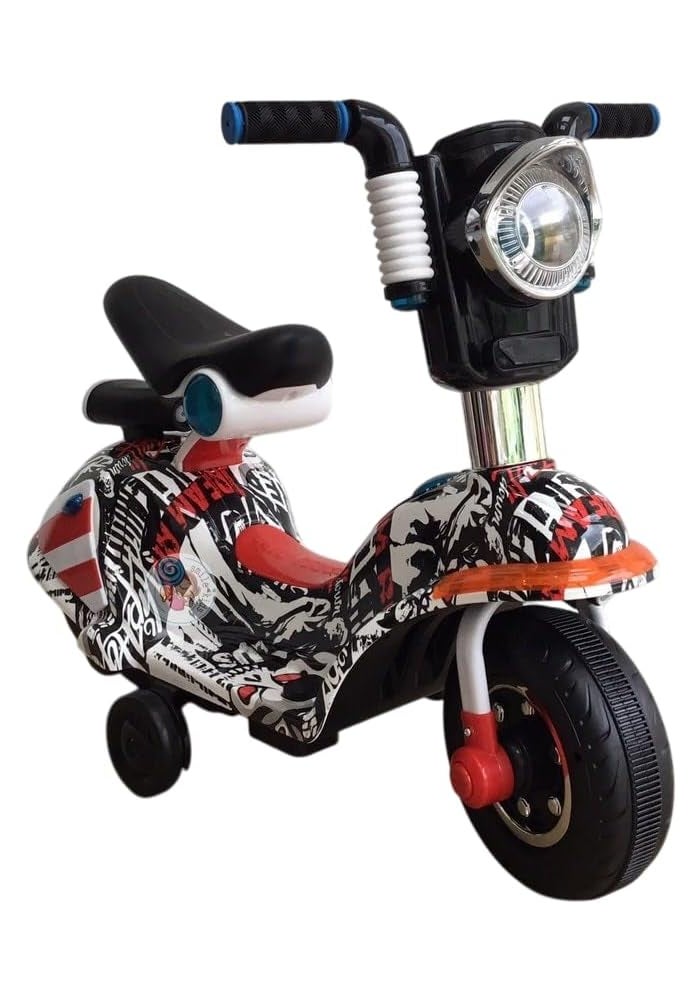 United PB101 6V 3-Wheeled Medium Electric Bike for Kids, Red - Image 2