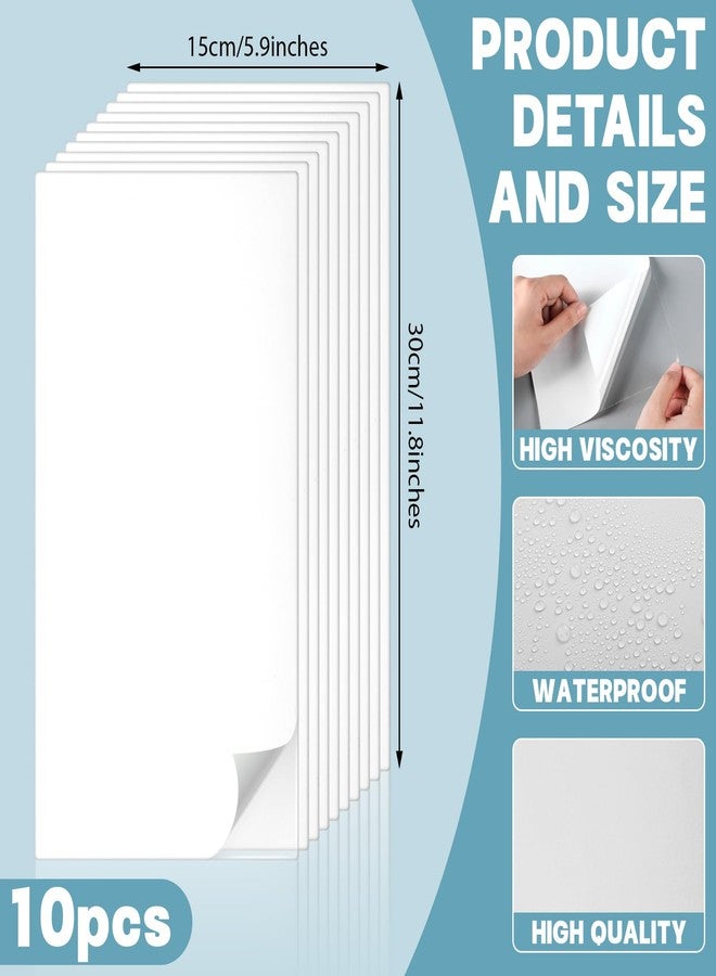 Innconee 10 Pcs Bathtub Hole Patch Siding Wall Repair Kit Waterproof Patch Holes Blemishes Tools Self Adhesive White Tape for Cracked Pool Liner Roof Skylight and Vinyl Skirting(White) - Image 2