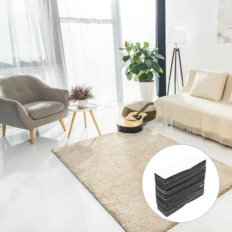 كلاراكو شريط خطاف وسادة أرضية دائري من كلاركو، 25 قطعة، مع شريط لاصق قوي، لتركيب خطاف التثبيت، خطاف ذاتي اللصق، وشريط لاصق، وملصق منقط، وسجاد دائري، ووسادة ثابتة للأريكة، وممزوج - Image 5