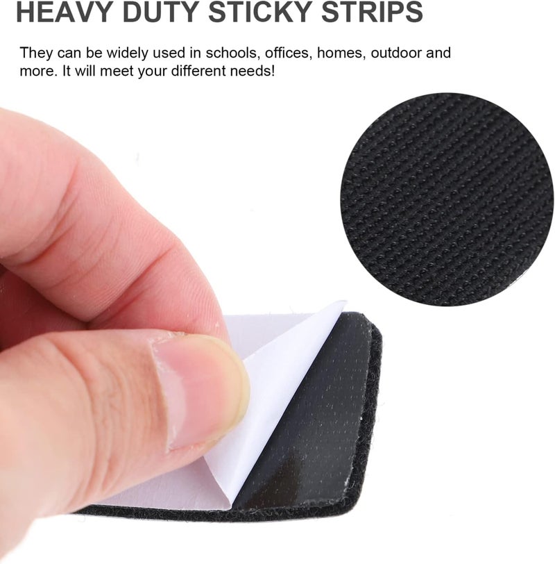 كلاراكو شريط خطاف وسادة أرضية دائري من كلاركو، 25 قطعة، مع شريط لاصق قوي، لتركيب خطاف التثبيت، خطاف ذاتي اللصق، وشريط لاصق، وملصق منقط، وسجاد دائري، ووسادة ثابتة للأريكة، وممزوج - Image 2