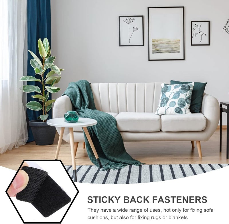 كلاراكو شريط خطاف وسادة أرضية دائري من كلاركو، 25 قطعة، مع شريط لاصق قوي، لتركيب خطاف التثبيت، خطاف ذاتي اللصق، وشريط لاصق، وملصق منقط، وسجاد دائري، ووسادة ثابتة للأريكة، وممزوج - Image 4