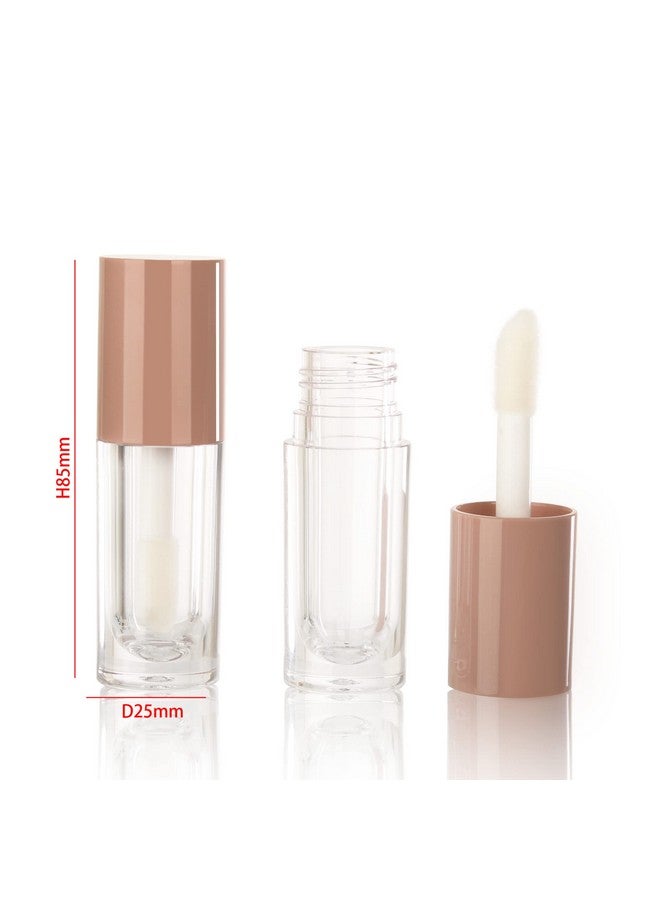 COSIDEA 14 قطعة أنابيب ملمع شفاه كبيرة فارغة سعة 6 مل لصنع ملمع الشفاه، حاويات ملمع شفاه بلون نود - Image 4