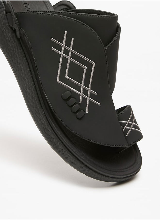 Le Confort - Mens Embroidered SlipOn Arabic Sandals  Ramadan Collection - Image 1