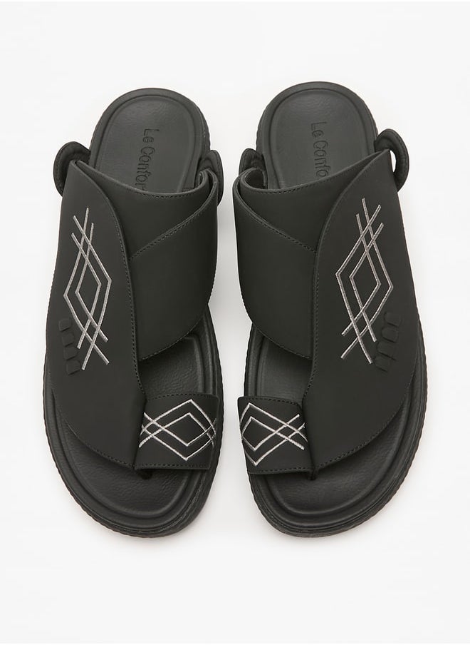 Le Confort - Mens Embroidered SlipOn Arabic Sandals  Ramadan Collection - Image 1