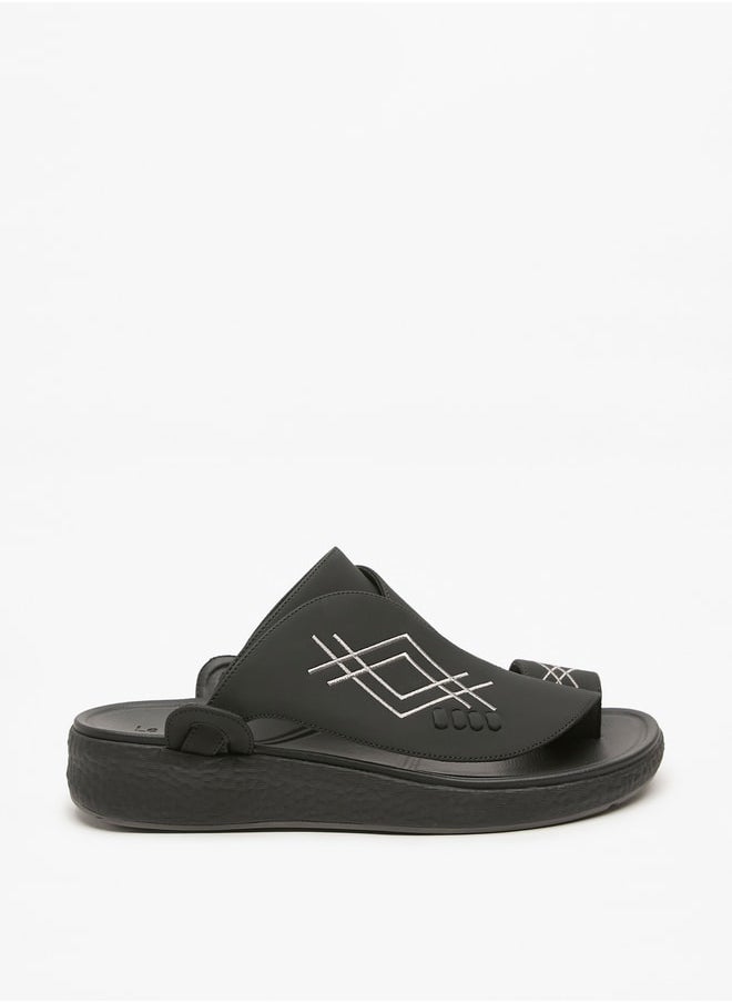 Le Confort - Mens Embroidered SlipOn Arabic Sandals  Ramadan Collection - Image 1