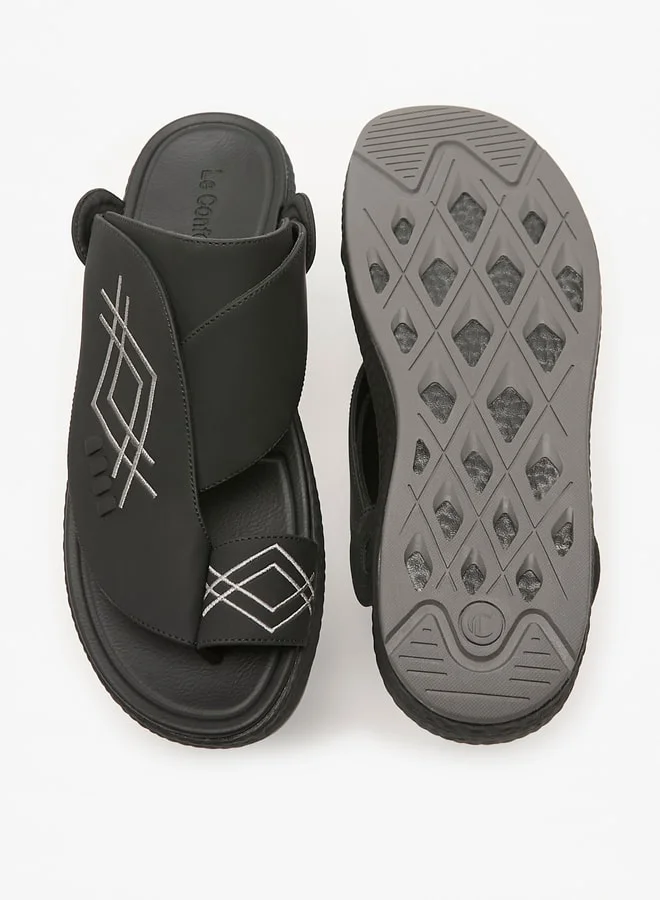 Le Confort Mens Embroidered SlipOn Arabic Sandals