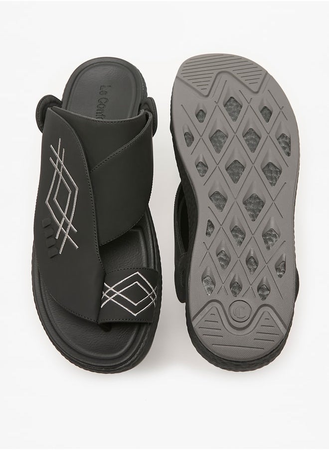 Le Confort - Mens Embroidered SlipOn Arabic Sandals  Ramadan Collection - Image 1