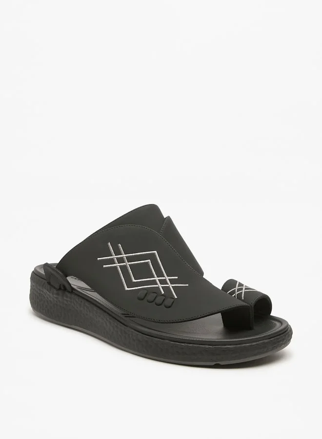 Le Confort Mens Embroidered SlipOn Arabic Sandals