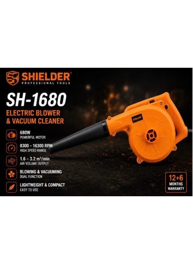 Shielder Electric Air Blower Vacuum Shielder SH-1680 680W Variable Speed Dust Cleaning Blower Vacuum for Power Tools Workshop and Home Use - Image 1