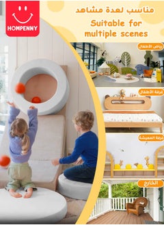 Hompenny Hompenny Multifunctional Children's Toy, Children's Creative Activity Center, Can Be Used as Game Sofa, Storage Box, Table & Chairs, Suitable for 1-12 Years, Grey  - Image 2