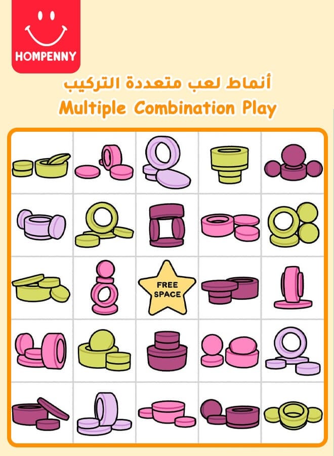 Hompenny Multifunctional Children's Toy, Children's Creative Activity Center, Can Be Used as Game Sofa, Storage Box, Table & Chairs, Suitable for 1-12 Years - Image 4