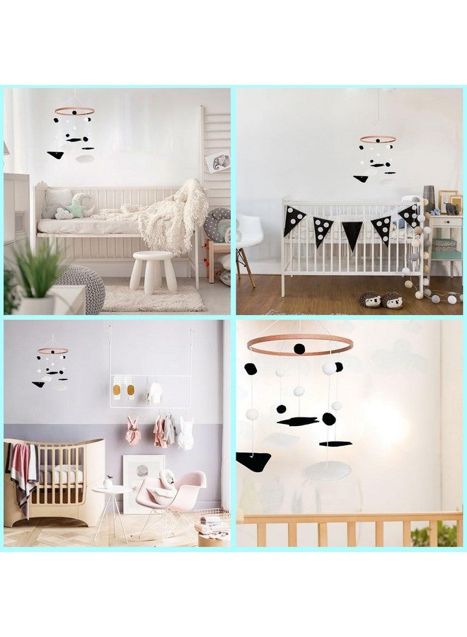 Vlokup Montessori Mobile for Crib, Black and White Mobile for Baby, Neutral Baby Crib Mobile for Boys Girls, Nursery Mobiles Nursery Decor for Pack N Play, Safari - Image 5