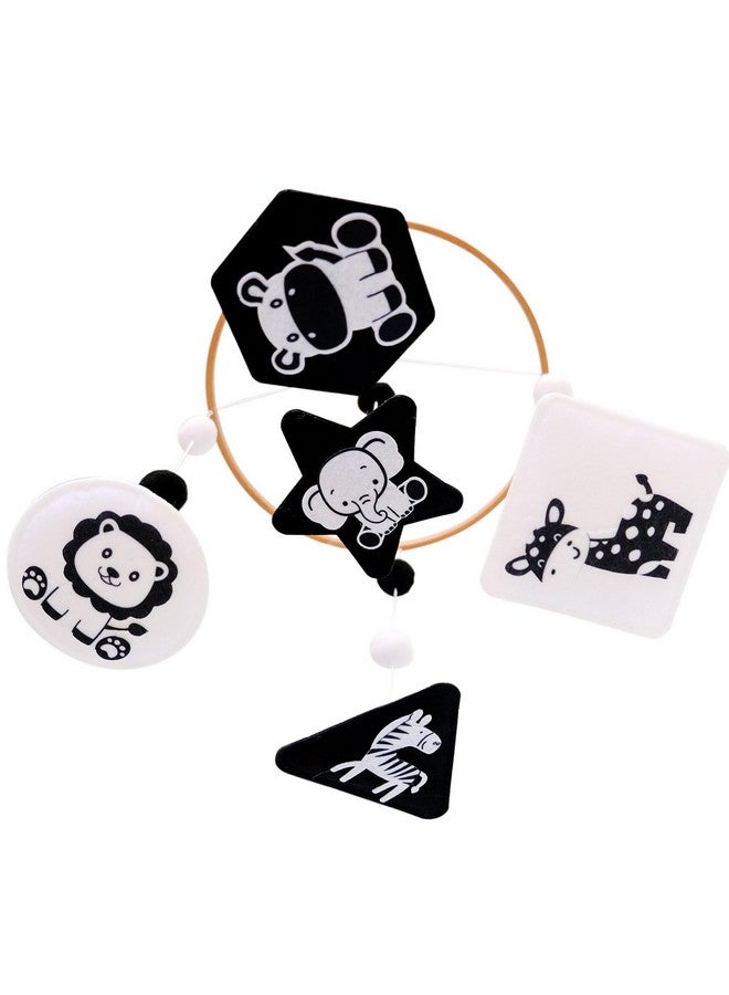 Vlokup Montessori Mobile for Crib, Black and White Mobile for Baby, Neutral Baby Crib Mobile for Boys Girls, Nursery Mobiles Nursery Decor for Pack N Play, Safari - Image 1