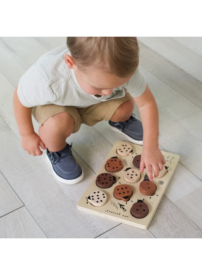 Wee Gallery Wooden Tray Puzzle Count To Ten Ladybugs Montessori Toys For Early Learning & Fine Motor Skill Development Sustainable Educational Toys For Kids (10X 7 Inches) - Image 5