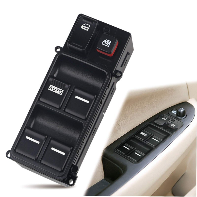 WMPHE Window Switch Compatible with Honda Accord Sedan 2003 2004 2005 2006 2007 Driver Side Master Power Window Switch Replacement for 35750SDAH12 35750SHJA24