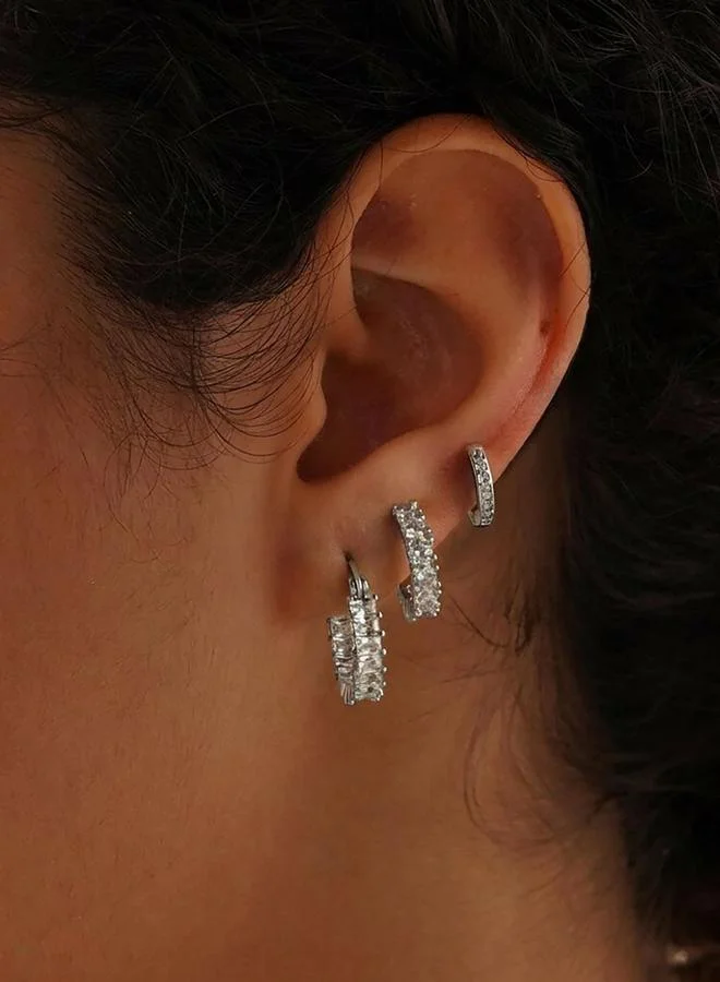 Take Two Silver Stud Earrings