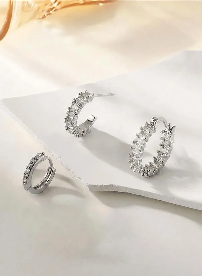 Take Two Silver Stud Earrings