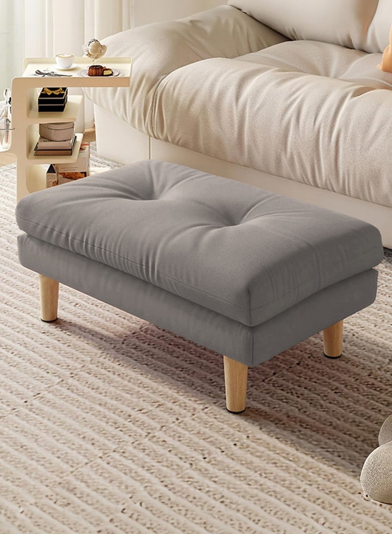 والالا مسند قدم خشبي متعدد الوظائف، مسند قدم عثماني، مسند قدم تحت المكتب، مقعد مسند متدرج، كرسي منزلي مع وسادة مسند قدم ناعمة قابلة للإزالة مع وسادة من طبقتين، أرجل كرسي للمنزل والمكتب - Image 1