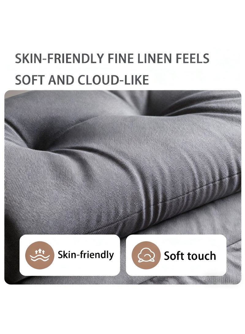 والالا مسند قدم خشبي متعدد الوظائف، مسند قدم عثماني، مسند قدم تحت المكتب، مقعد مسند متدرج، كرسي منزلي مع وسادة مسند قدم ناعمة قابلة للإزالة مع وسادة من طبقتين، أرجل كرسي للمنزل والمكتب - Image 5