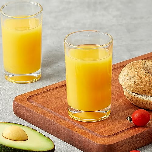 Mfacoy Small Juice Glasses Set of 6, 5.5-ounce Glass Cups, Heavy Base Small Drinking Glass Set, Clear Cups, Thick and Durable Shot Glasses, Drinking Glasses for Juice and Milk (Full Size - 5.5 Ounce) - Image 5