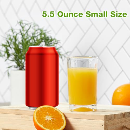 Mfacoy Small Juice Glasses Set of 6, 5.5-ounce Glass Cups, Heavy Base Small Drinking Glass Set, Clear Cups, Thick and Durable Shot Glasses, Drinking Glasses for Juice and Milk (Full Size - 5.5 Ounce) - Image 4