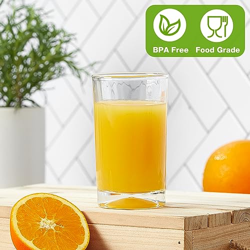 Mfacoy Small Juice Glasses Set of 6, 5.5-ounce Glass Cups, Heavy Base Small Drinking Glass Set, Clear Cups, Thick and Durable Shot Glasses, Drinking Glasses for Juice and Milk (Full Size - 5.5 Ounce) - Image 3