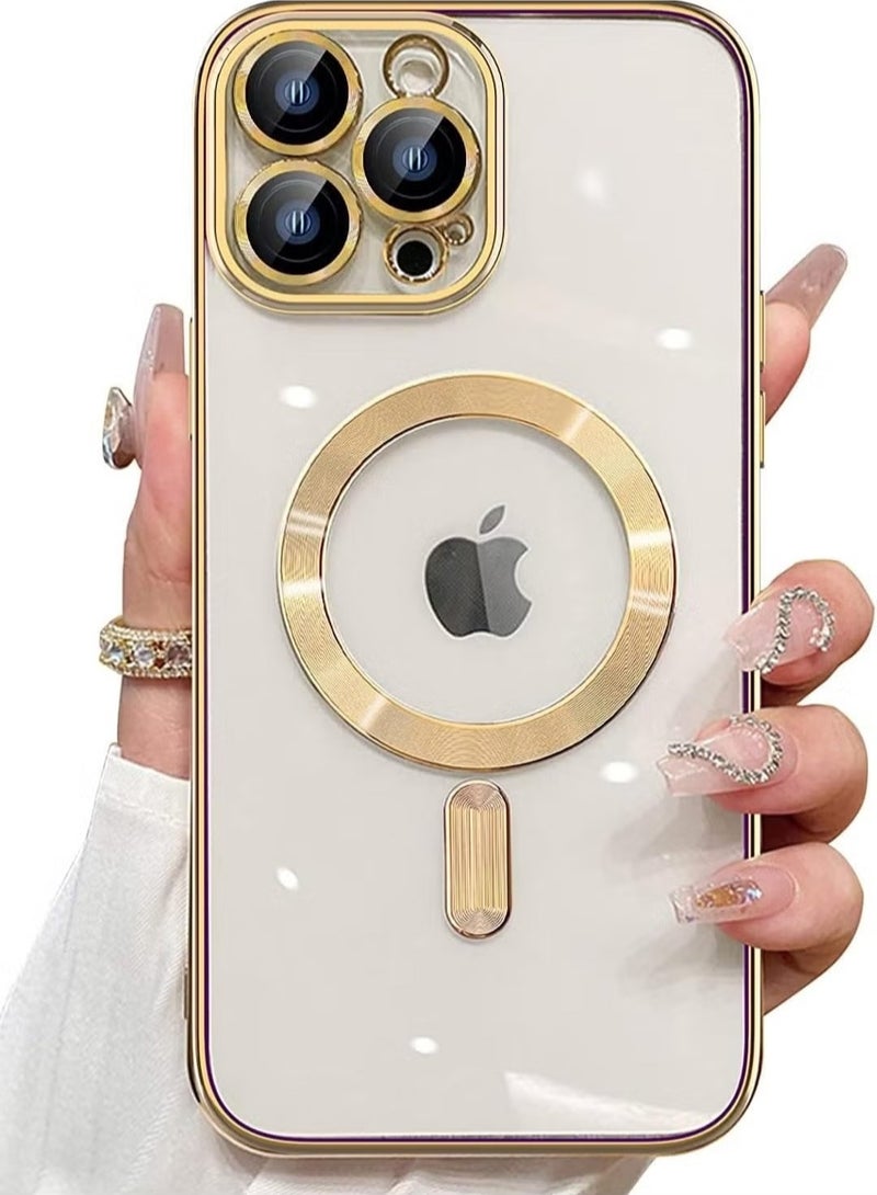 ELTRAZONE ELTRAZONE iPhone 14 Case with Integrated Camera Lens Protection [TOP N56 Magnets] [Grade Drop Protection] for Magsafe Women Men iPhone 14 Cover Case 6.1" Gold