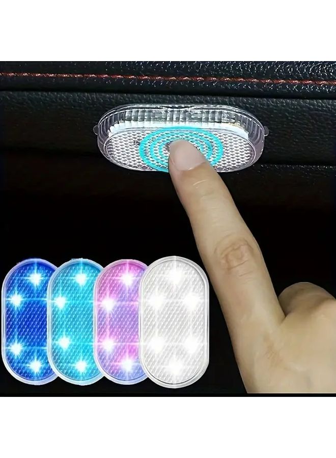 Pink Wireless Touch Lights USB Rechargeable Mini LED Reading Lamp 2pcs - Image 1