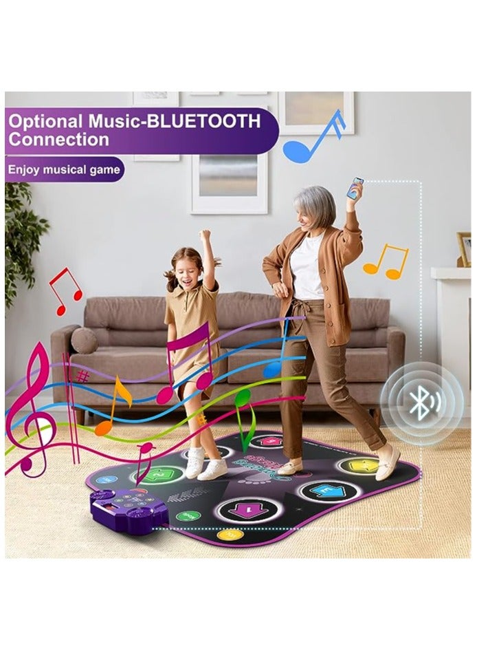 ORiTi Dance Mat Toys for 3-12 Year Old Kids, Electronic Dance Pad with Light-up  Wireless Bluetooth, Music Dance Game Mat - Image 5