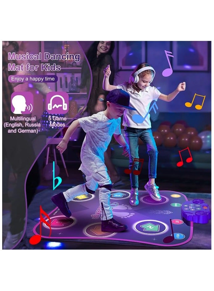 ORiTi Dance Mat Toys for 3-12 Year Old Kids, Electronic Dance Pad with Light-up  Wireless Bluetooth, Music Dance Game Mat - Image 3
