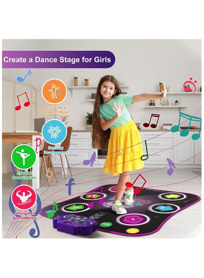 ORiTi Dance Mat Toys for 3-12 Year Old Kids, Electronic Dance Pad with Light-up  Wireless Bluetooth, Music Dance Game Mat - Image 4