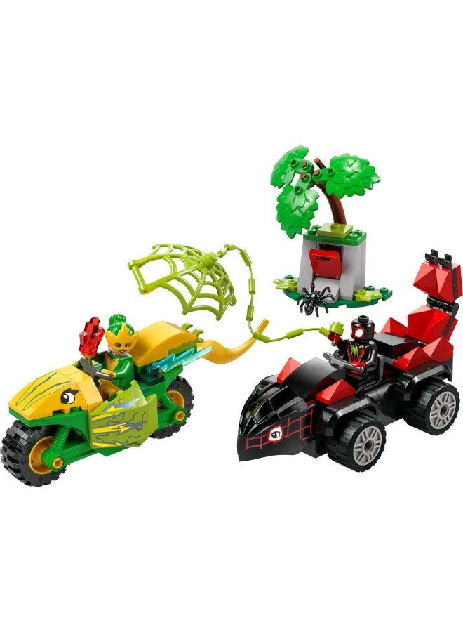مطاردة مركبات سبين والديناصور إلكترو 11198 من مسلسل سبايدي وأصدقاؤه المذهلون من LEGO® Marvel