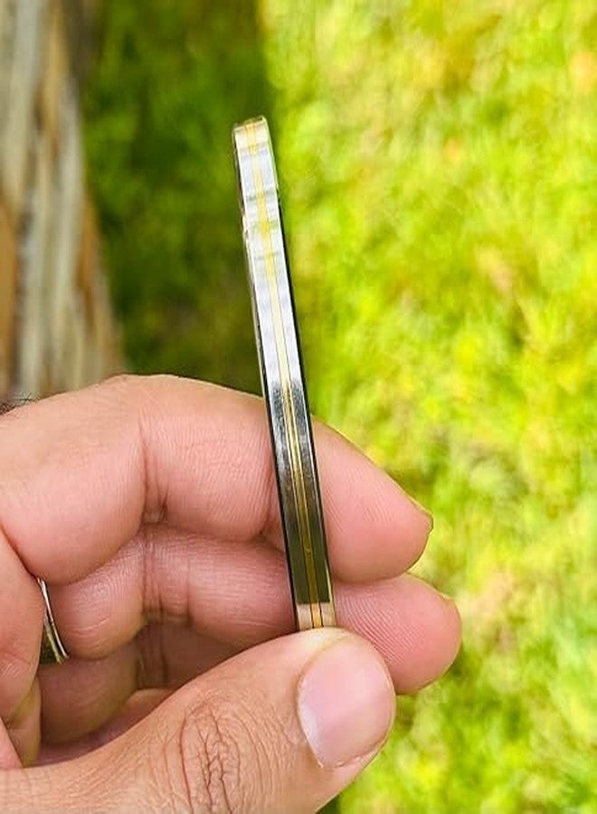 Firstdemand Heavy Stainless Steel Brass 8mm Thickness Flat Punjabi Kada for Men - Image 4