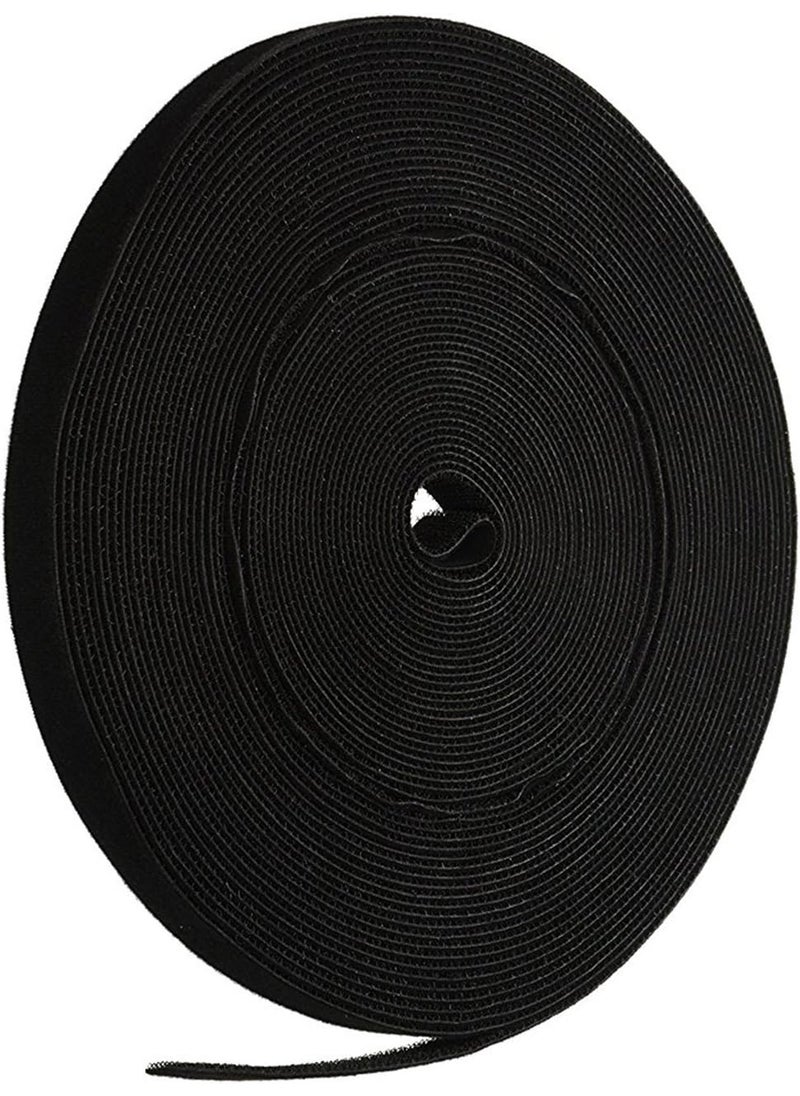iMBAPrice iMBAPrice Cable Fastening Tape  075 inch Single Wrap Hook  Loop 75 feet 25 YardsRoll  Black  - Image 1