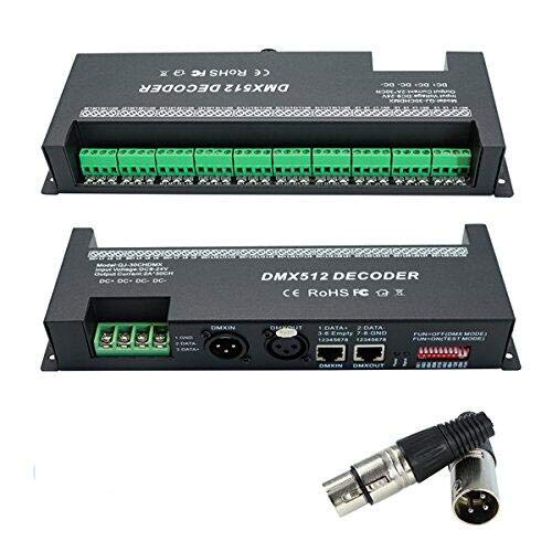 Amki DMX 512 LED Decoder Controller for RGB Tape Strip Light Dimmer Driver (30 Channel)  - Image 1