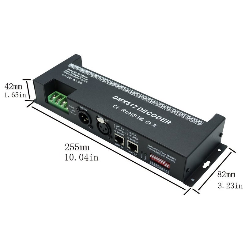Amki DMX 512 LED Decoder Controller for RGB Tape Strip Light Dimmer Driver (30 Channel)  - Image 3