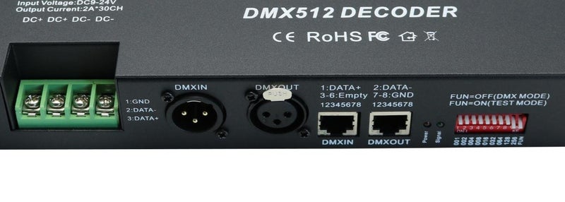 Amki DMX 512 LED Decoder Controller for RGB Tape Strip Light Dimmer Driver (30 Channel)  - Image 4