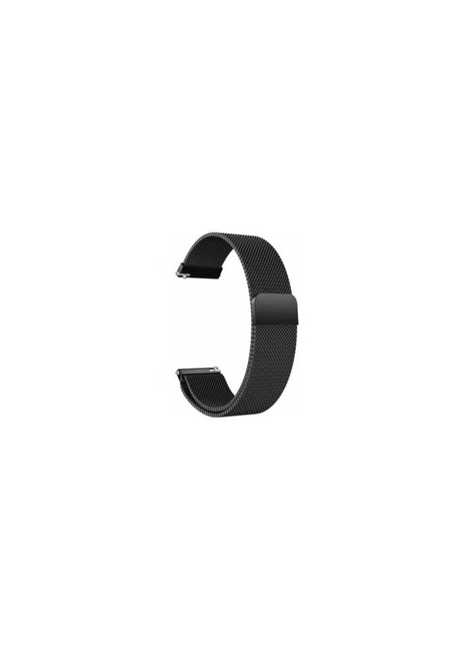 CATANES - 22mm Metal Milanese Watchband Compatible With Huawei 4,4 Pro Black - Image 1