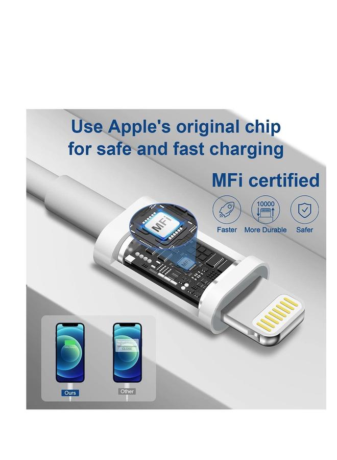PROMASS Original Charging and Data Transfer Cable1 Meter long White Color Compatible with iPhone 6 / iPhone 7 / iPhone 11 / iPhone 12 / iPhone 13 / iPhone 14 Pro Max / Pro / Max with PD technology - Image 3