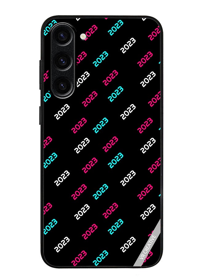 VR CREATIVE Protective Case Cover For Samsung Galaxy S24 Plus Creative Concept Of 2023 Happy New Year Design Multicolour