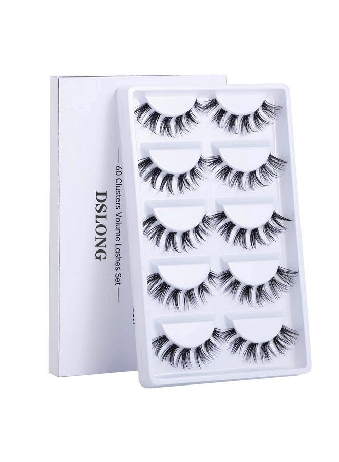 DSLONG Cluster Lashesdiy Lash Extensions Individual Lashmanga Lashes Natural Look Clear Band Anime Lashes60 Clusters Volume Lashes Set Individual Eyelash Extensions (A02) - Image 1