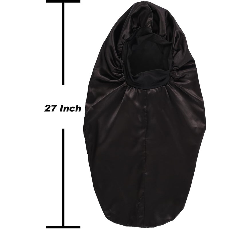 Wbfwbb 2 Pcs Silk Bonnet for Women Satin, Soft Elastic Band Silky Sleeping Cap Big Bonnets for Women Bonnet for Braids - Image 2