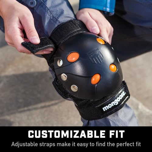 Mongoose Kids BMX Pad Set, Ages 8-14, Knee and Elbow Pads with Gel Inserts, Adjustable Straps, Multi-Sport Protection for Biking, Skating, Scooting and More, Elbow and Knee Pads for Kids - Image 2