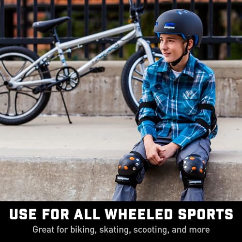 Mongoose Kids BMX Pad Set, Ages 8-14, Knee and Elbow Pads with Gel Inserts, Adjustable Straps, Multi-Sport Protection for Biking, Skating, Scooting and More, Elbow and Knee Pads for Kids - Image 3