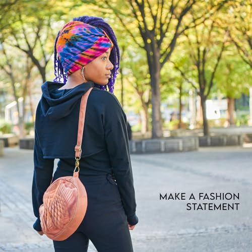 CHARM Hippie Headband Womens Turban - Boho Bandana Hair Wrap Men Head Band Scarf C - Image 2