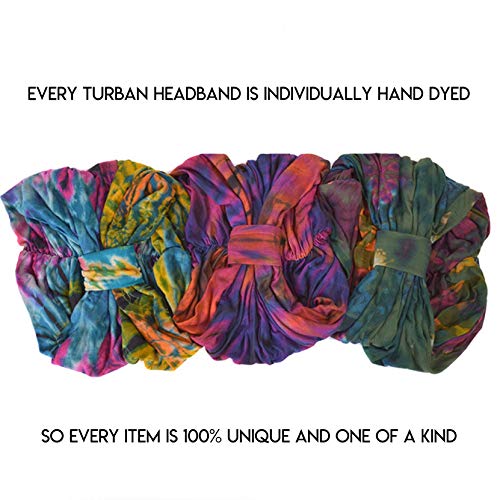 CHARM Hippie Headband Womens Turban - Boho Bandana Hair Wrap Men Head Band Scarf C - Image 3
