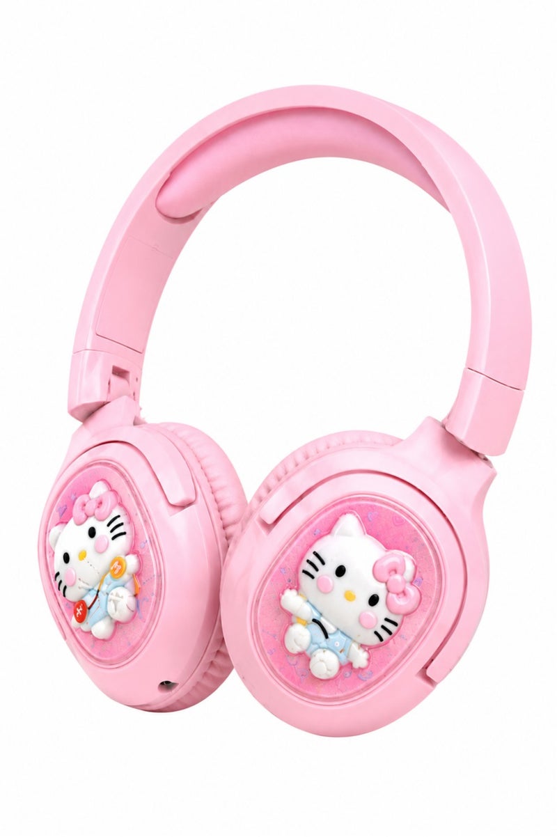 Cartoon Wireless Bluetooth Headphones for Kids – Over-Ear Stereo Headset with HiFi Sound, Adjustable Headband, Comfortable Ear Cushions, Wireless 5.3 Music Headphones for Children and Girls - Image 1