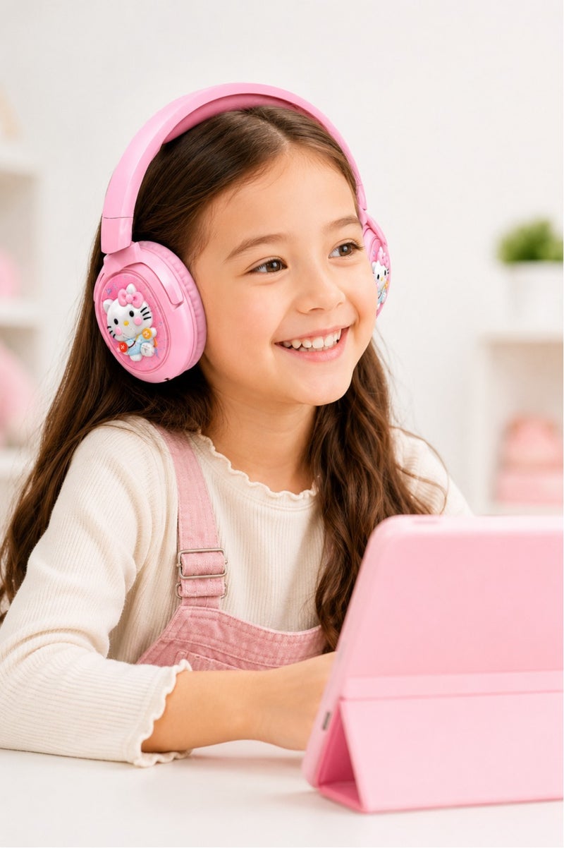 Cartoon Wireless Bluetooth Headphones for Kids – Over-Ear Stereo Headset with HiFi Sound, Adjustable Headband, Comfortable Ear Cushions, Wireless 5.3 Music Headphones for Children and Girls - Image 3