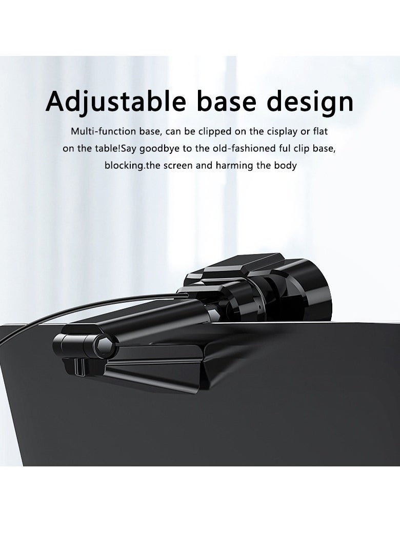 Gasin - 1080P HD USB Computer Webcam With Detachable Bracket Desktop Laptop Webcast Web Class Teaching Meeting Video - Image 1