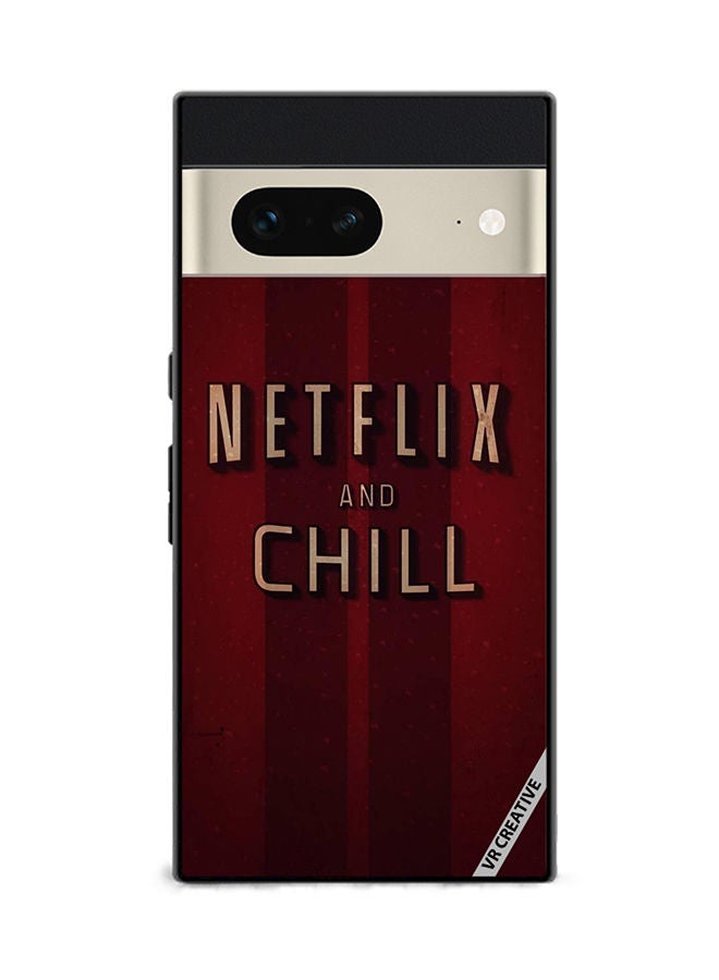 VR CREATIVE Protective Case Cover For Google Pixel 7 Netflix And Chill Design Multicolour - Image 1